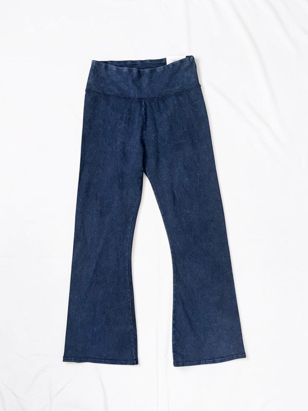 NWT Aerie Cropped Kick Flare Leggings Size S Denim Blue Mineral Wash Hi Rise